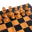 Pièces d'échecs blanches du Jeu d'Échecs en Bois d'Olivier Taille 4