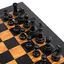 Pièces d'échecs noires du Jeu d'Échecs en Bois d'Olivier Taille 4