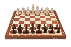 Jeu d'Échecs Pliable Taille 6 Echiquier en Bois Pliable et pièces d'échecs Taille 6