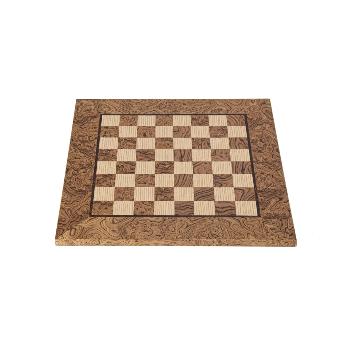 Petit plateau d'échecs en noyer